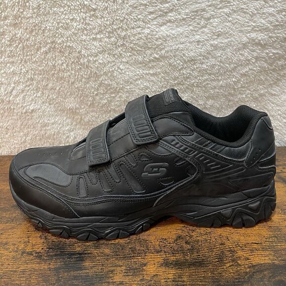 SKECHERS Afterburn Mens 15 Sneakers Athletic Work Shoes Memory Fit NEW Wide Fit - Picture 2 of 14